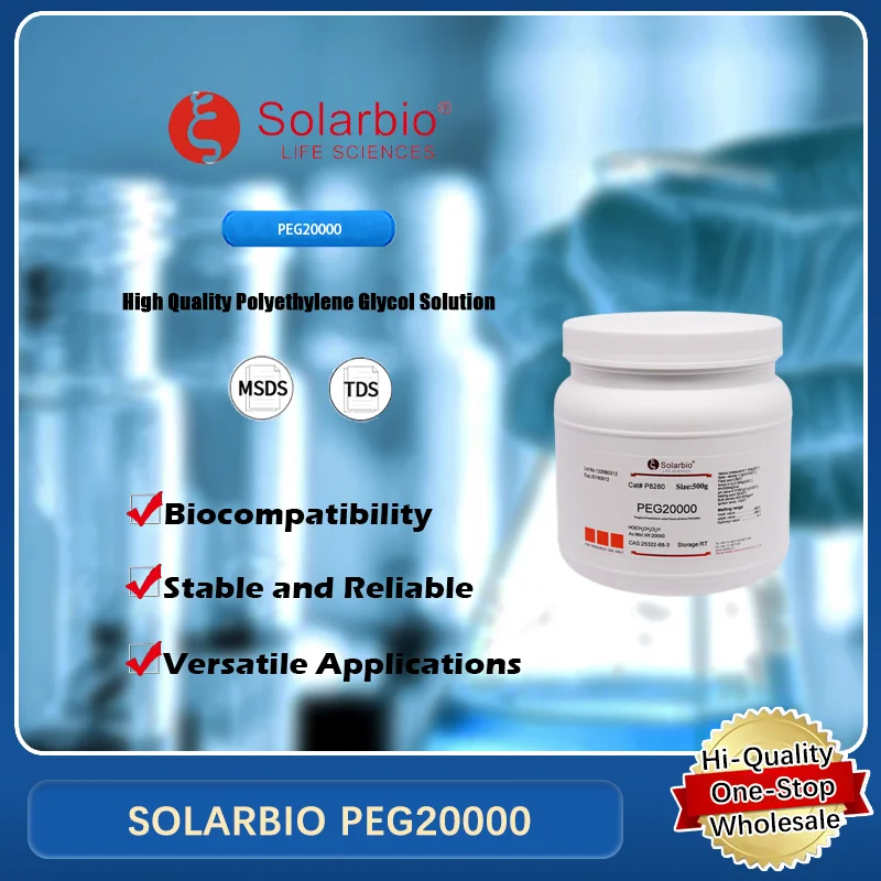

SOLARBIO PEG20000 Polyethylene Glycol for Laboratory and Biochemical Applications Original Product