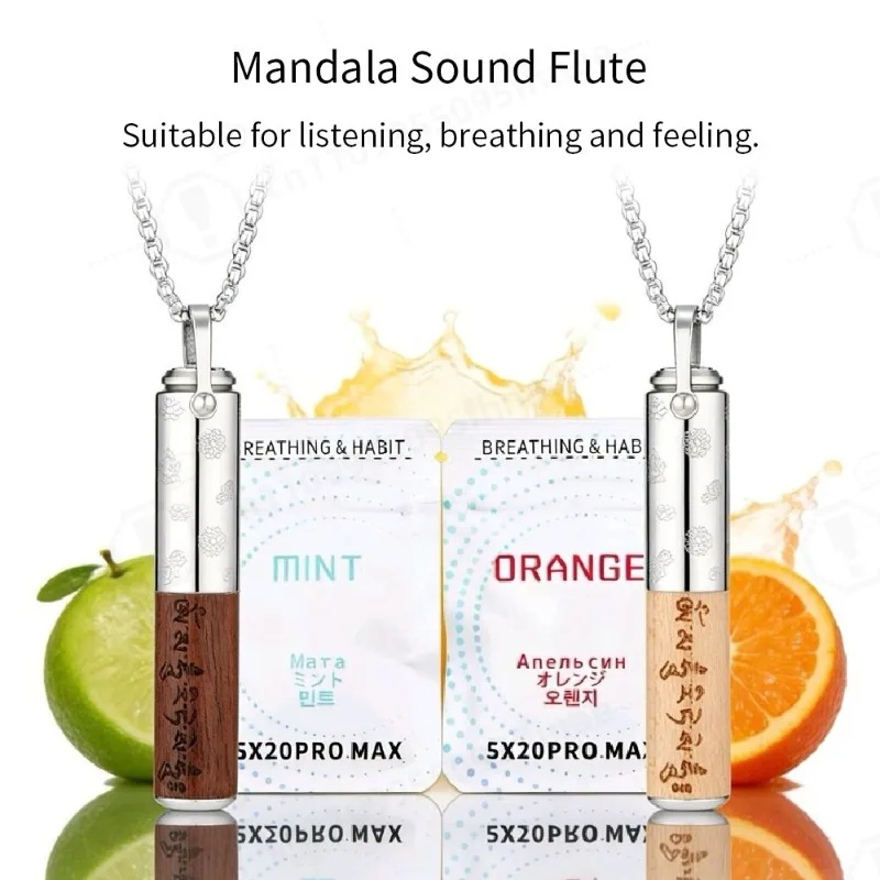 417Hz Sound Whistle Necklace, Original Wood Tone Pendant, Mantra Mindfulness Anxiety Stress Relief Jewelry, Mother's Day Gift