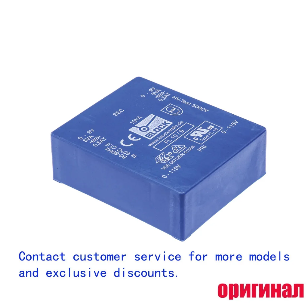FL10/9 BLOCK PCB Encapsulated Transformer,10VA,2×115V to 2×9V,Safety Isolation Transformer