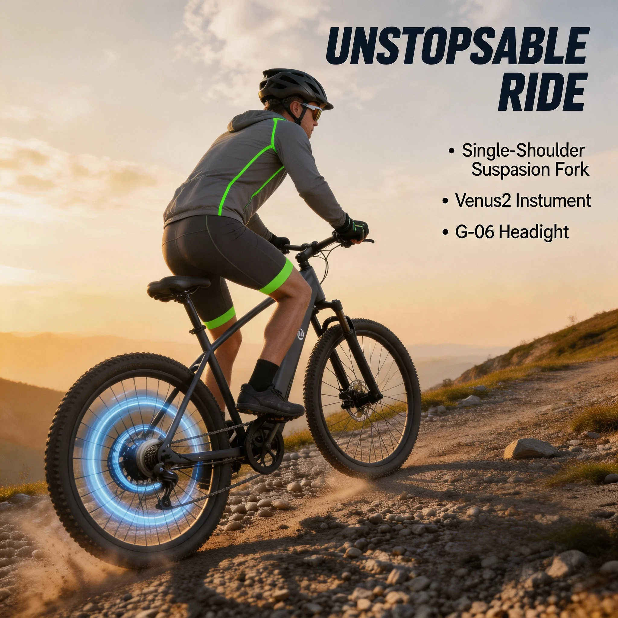 Adventure-Ready Mountain Ebike for Adults, 48V 10.4Ah Detachable Battery Supports Long Distance Trips, Front Suspension Fork Smoothes Rocky Paths, Solid Steel Frame with 330LBS Weight Capacity, Top Holiday Pick, Ideal for Off-Road Exploration