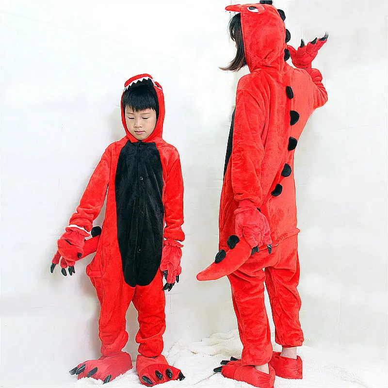 Tiger Dragon Giraffe Panda Onesie Adult Animal Pajamas Suit Women Men Kids Sleepwear Onepiece Winter Jumpsuit Cosplay Not Shoes