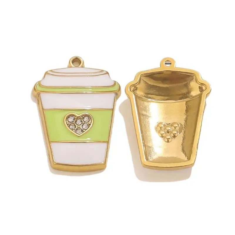 A52E Thép không gỉ cốc điện thoại mặt dây chuyền cho đồ trang sức làm thủ công DIY