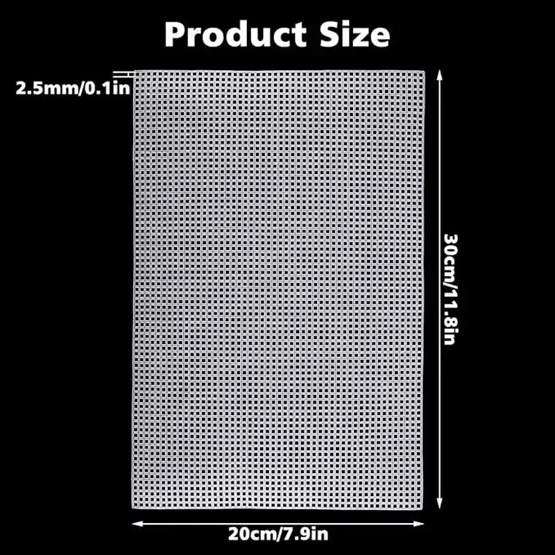 1/2/4PCS Sewing Plastic Canvas Sheets White Mesh Sheets for DIY Embroidered Woven Crafts 30*20cm