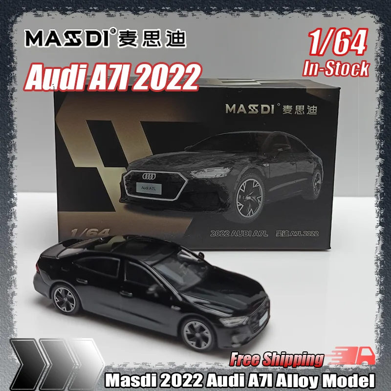 

New Product Masdi 1:64 2022 Audi A7l Simulation Alloy Miniature Die-Casting Car Model Custom Children'S Toys Collection Ornament