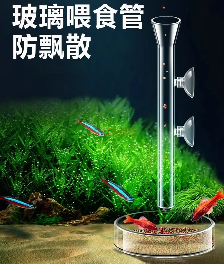 

Стеклянная трубка для подачи аквариума, кормушка для креветок для кормления рыбы, позиционирование подачи стекла, кормушка для аквариума, ба для креветок высокой четкости