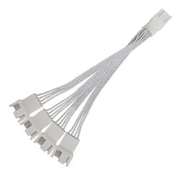 Adapter Cable Computer Cpu Fan Splitter Cable 4 Pin Adapter Hub 1 to 4 Converter Pwm 4pin Fan Extension Power Cable Motherboard