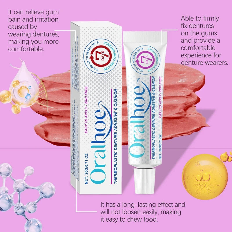 تركيبة كريم لاصقة للأسنان من البلاستيك الحراري لراحة تدوم طويلاً وسهلة التنظيف #6