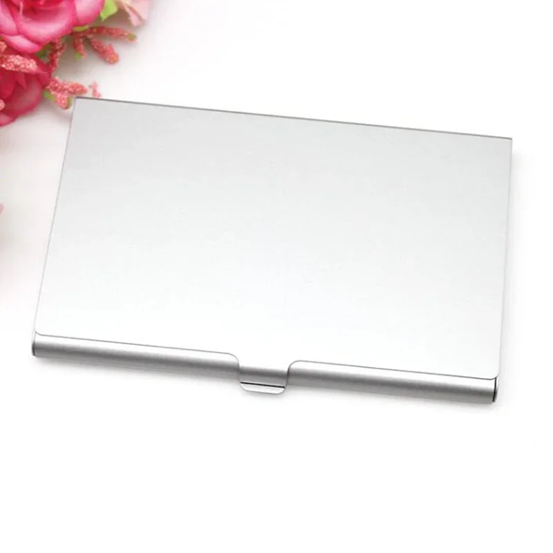 1Pc Men Business Card Case Stainless Steel Aluminum Holder Metal Box Cover Women Credit Business Card Holder Case Dropshipping