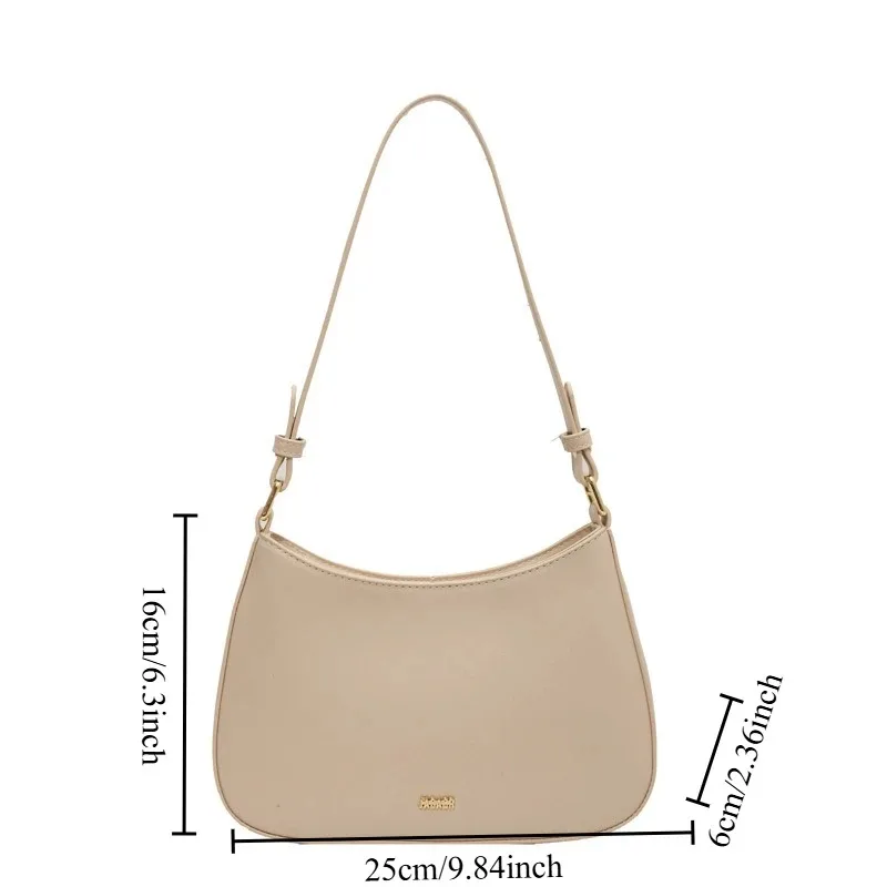 

Summer new texture women's bag senior niche design pure color fashion retro classic simple casual armpit bucket women's bag