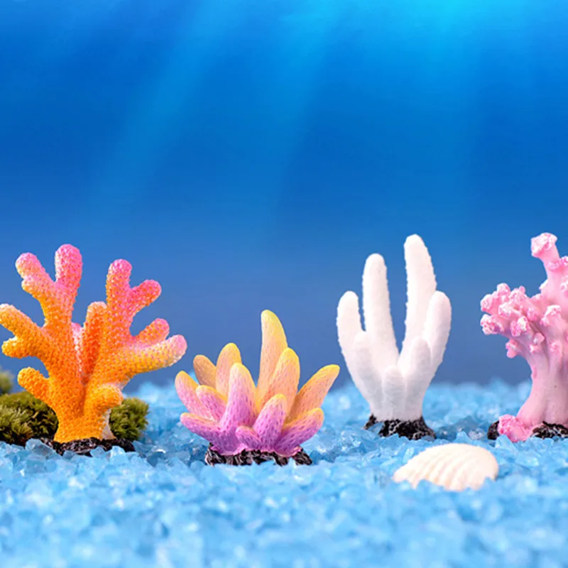 Cute Micro Landscape Artificial Coral Starfish Resin Ornaments For Fish Tank Aquarium Accessories Decorations Home Decor