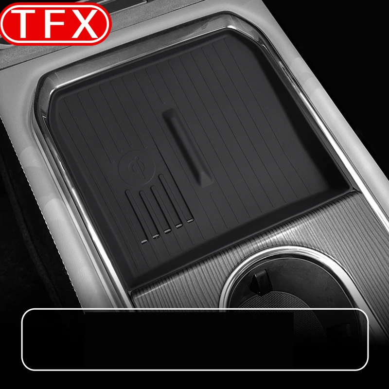 

For Mazda EZ-6 2024 Car Styling Central Control Wireless Charging Silicone Pad Central Storage Dustproof Mat Auto Acccessories