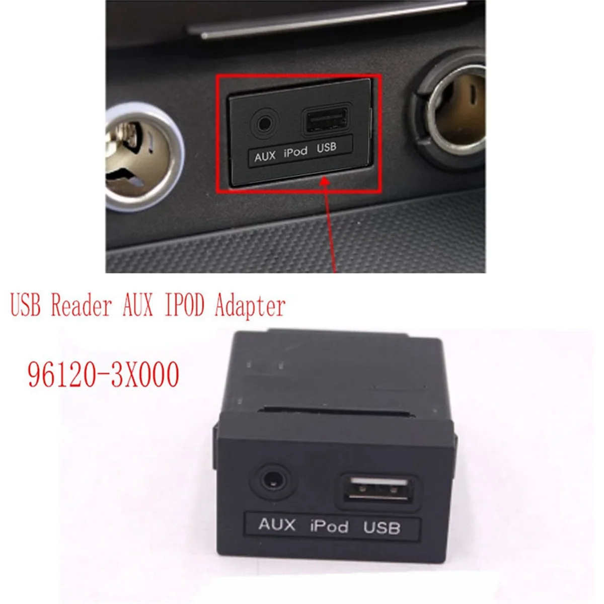 961203X000 Car 16 Pins Audio Interface USB Reader AUX for IPOD Adapter for Hyundai Elantra 2011-2013 96120-3X000