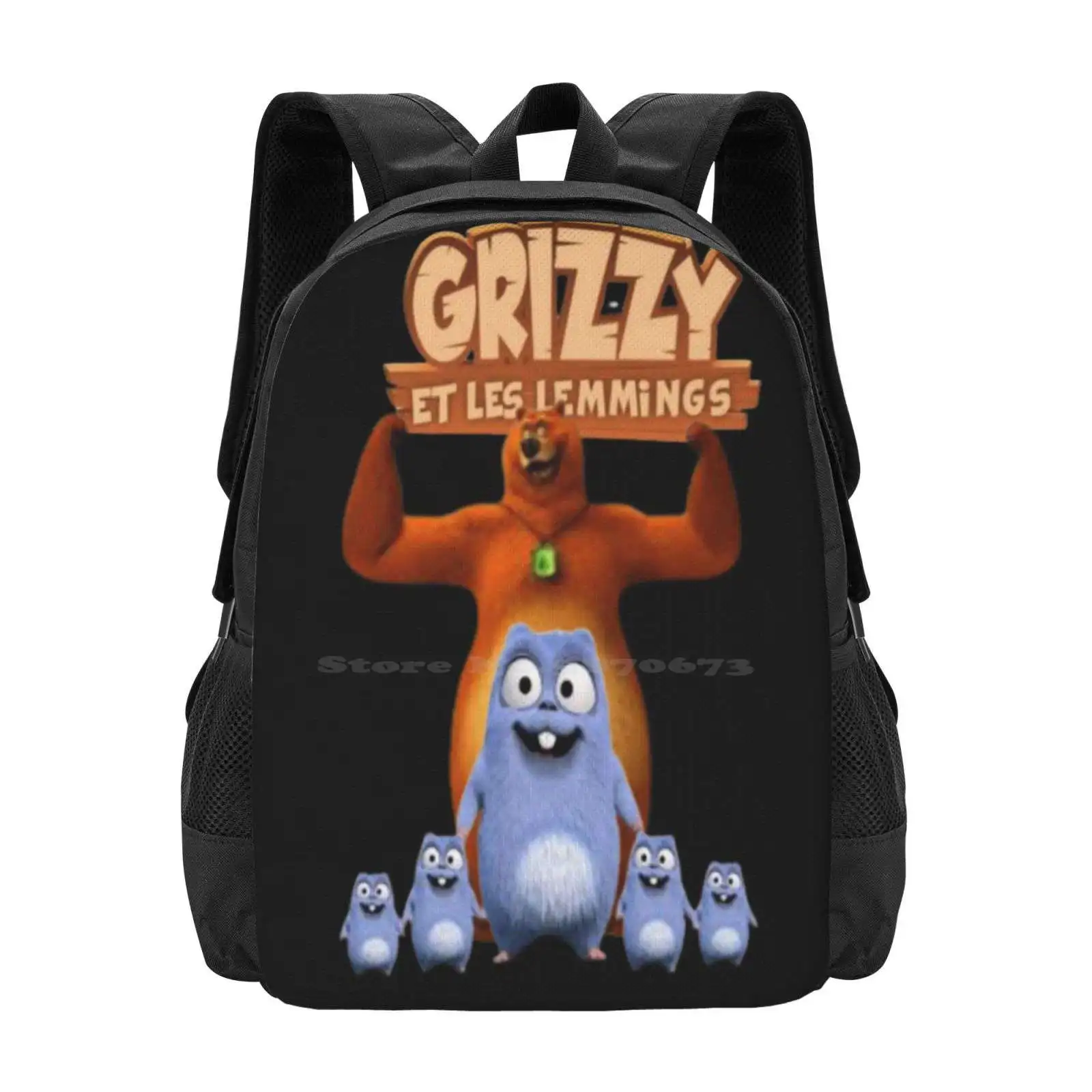 Grizzy And Lemmings Hot Sale Schoolbag Backpack Fashion Bags Kids Tv Grizzy Bear Tuddlers Kindergarten Grizzy And Lemmings Tv