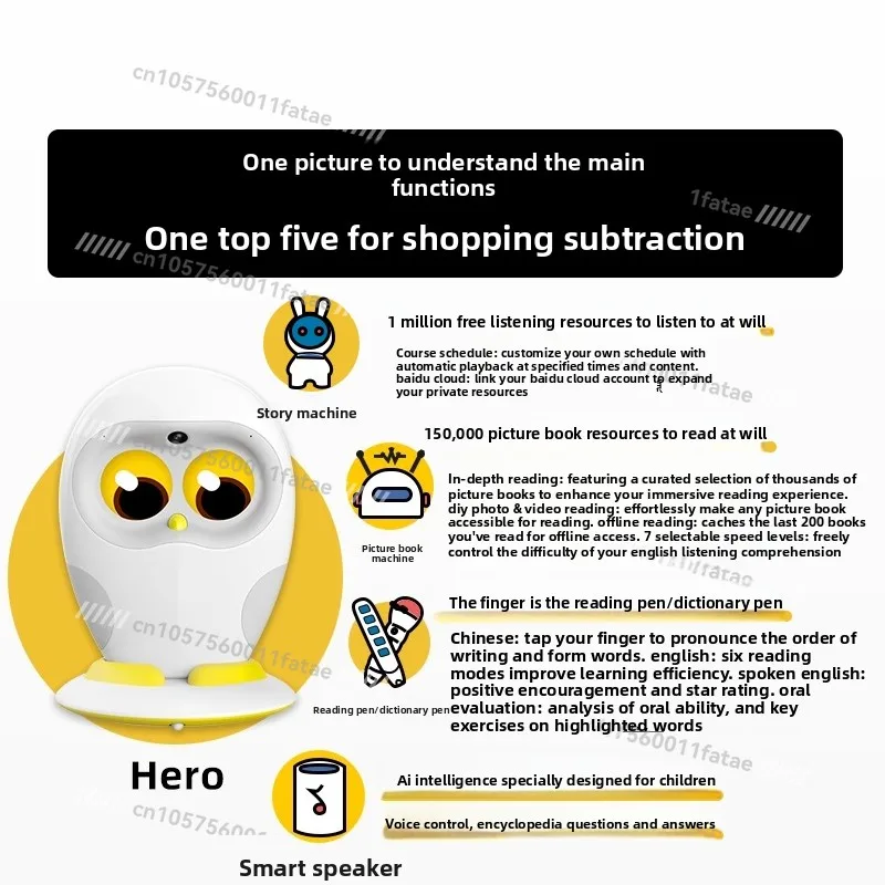 Early Childhood Learning Machine, Literacy Picture Book Robot, English Reading Enlightenment Reading Machine