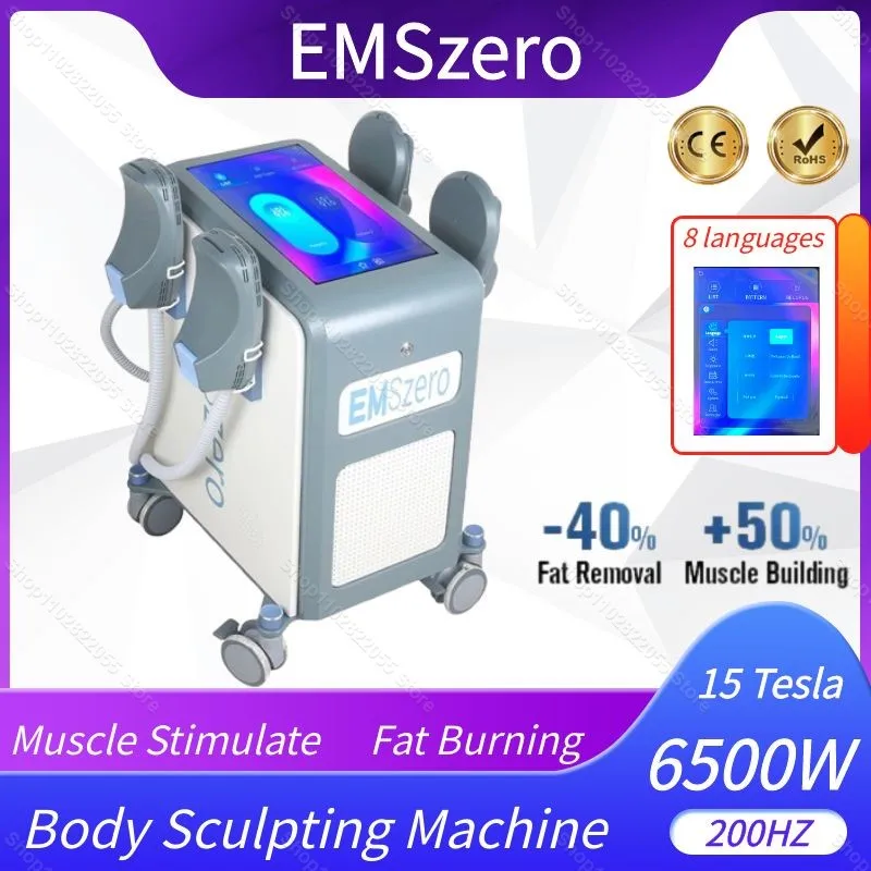 

EMS RF Body Sculpting Slimming Sculpt Machine Emszero 6500W Muscle Stimulation Massager Electromagnetic Fat Burning Neo