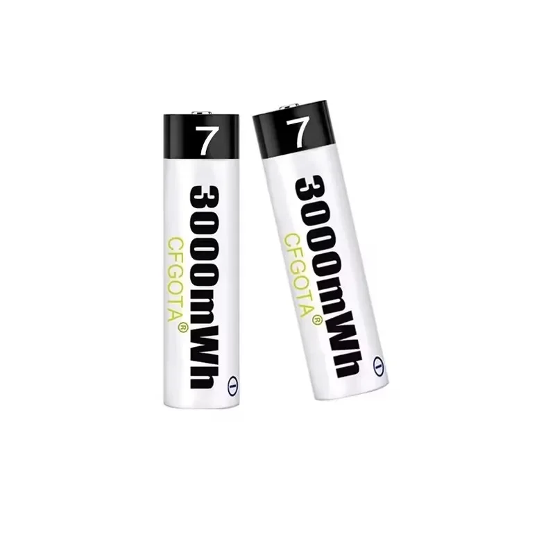 Rechargeable 1.5V AAA Polymer Lithium-Ion Battery 3000mWh for Remote Control Mouse Small Fan Electric Toy - High Capacity