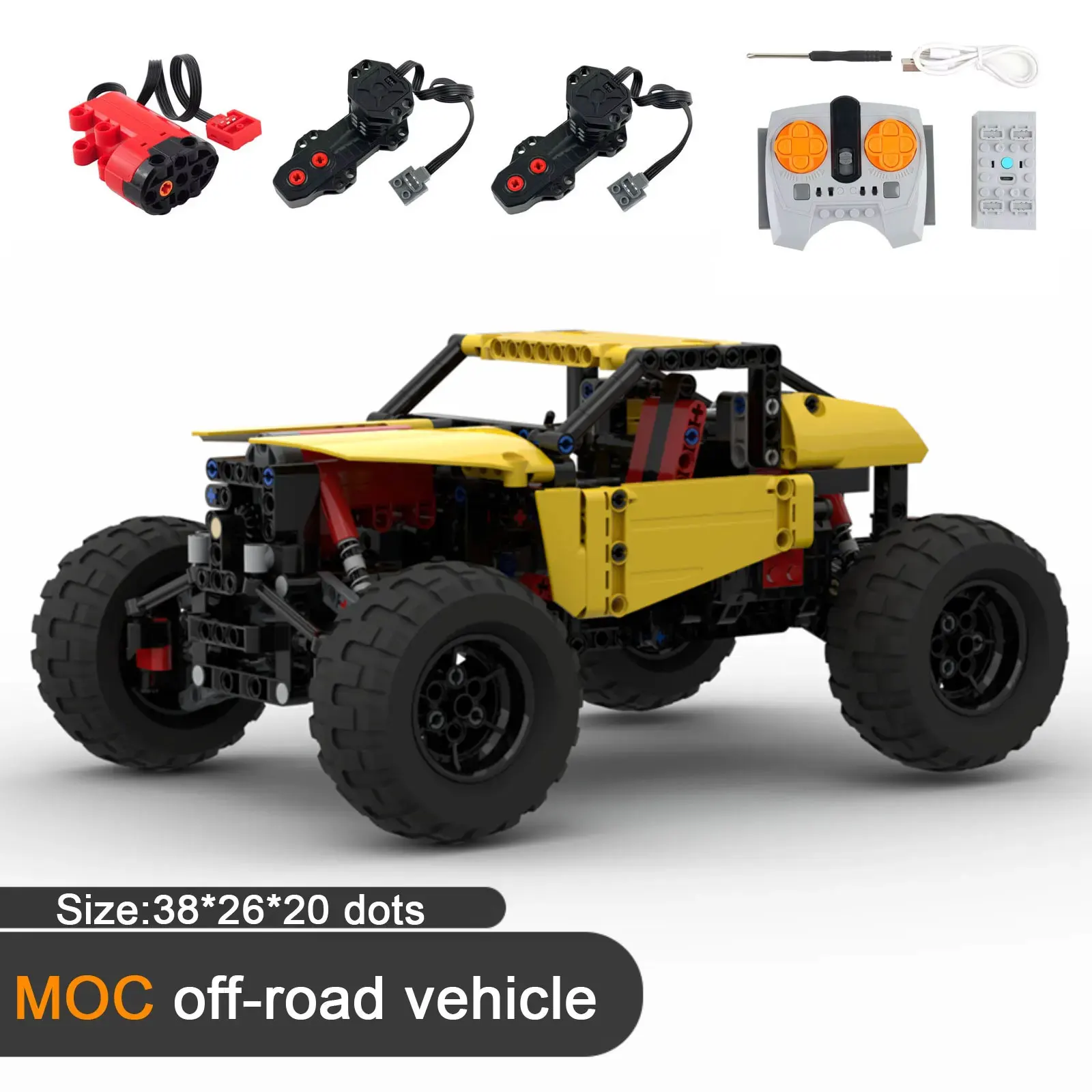 

4WD Off-Road Vehicle Model Kit With Independent Suspension Remote Control Technical Bricks High-Tech Mechanical Crawler Toy