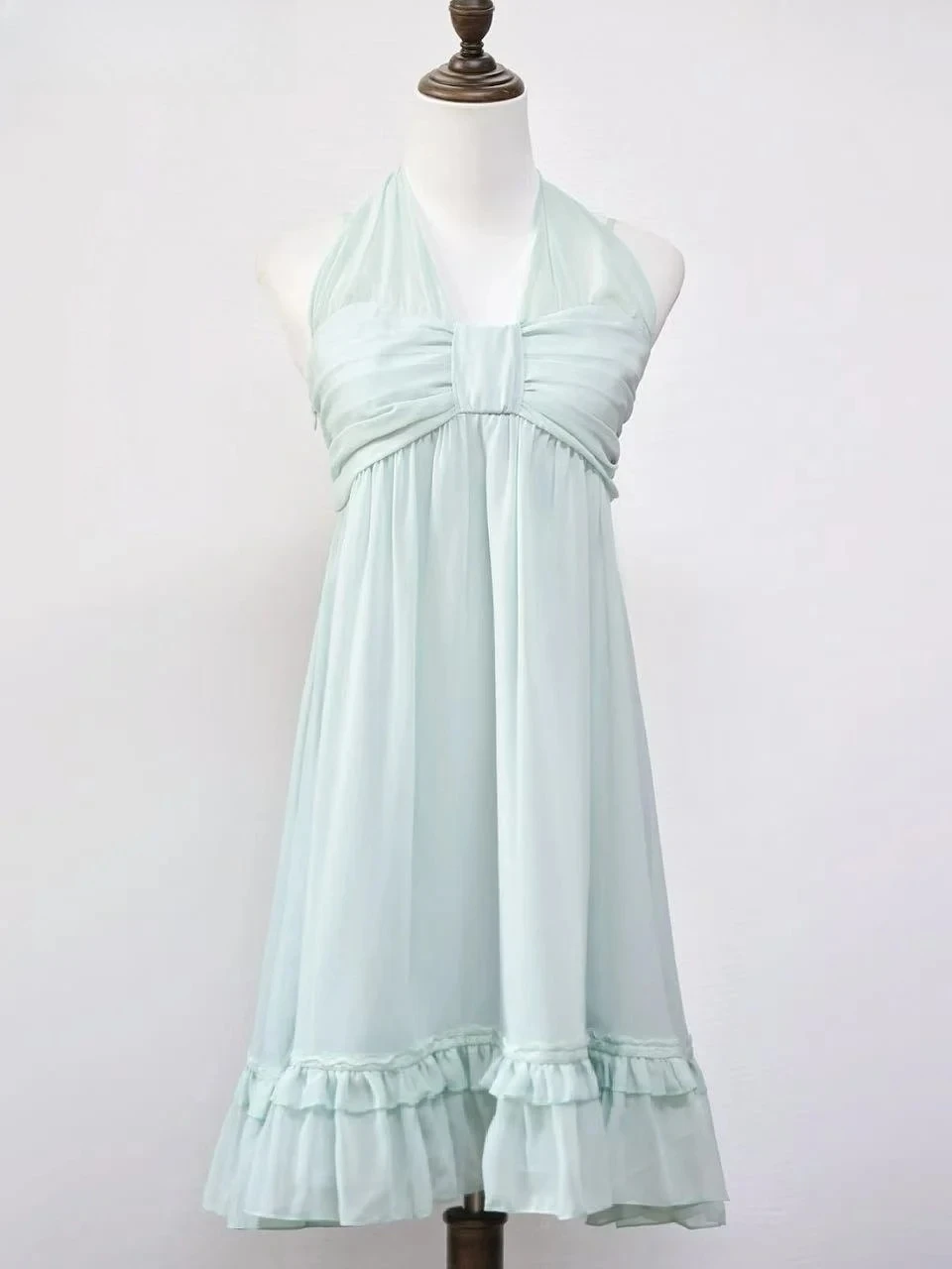 

Sweet Cute Girl Simple Style Loose Version Party Birthday Dresses 2025 Summer New Green Neck Sleeveless Mid-length Dress