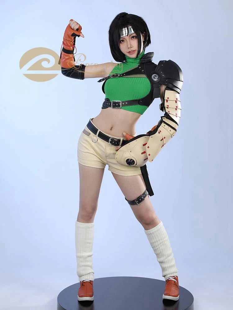 Game FF VII Rebirth Yuffie Kisaragi Cosplay Costume Women Halloween Outfit C08993