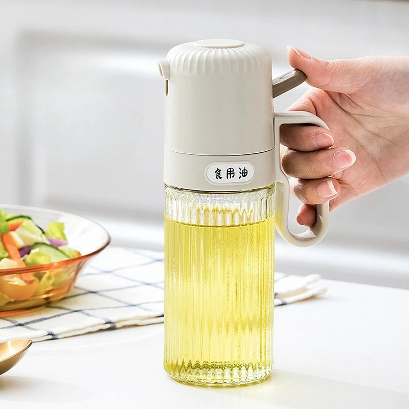 250ml Oil Spray Bottle High Borosilicate Glass Cooking Oil Dispensers Olive Oil Sprayer Mister for Air Fryer Salad Baking Tool