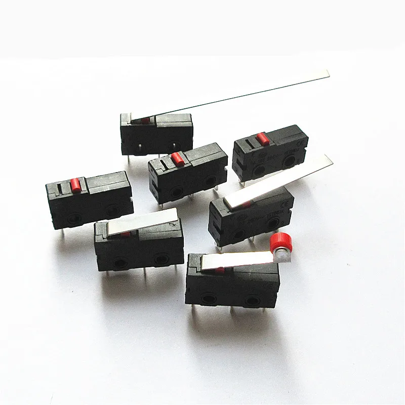 

10PCS KW12 micro switch stroke limit switch contact button KW11-3Z-2 straight handle 3pin 5A 125V250V