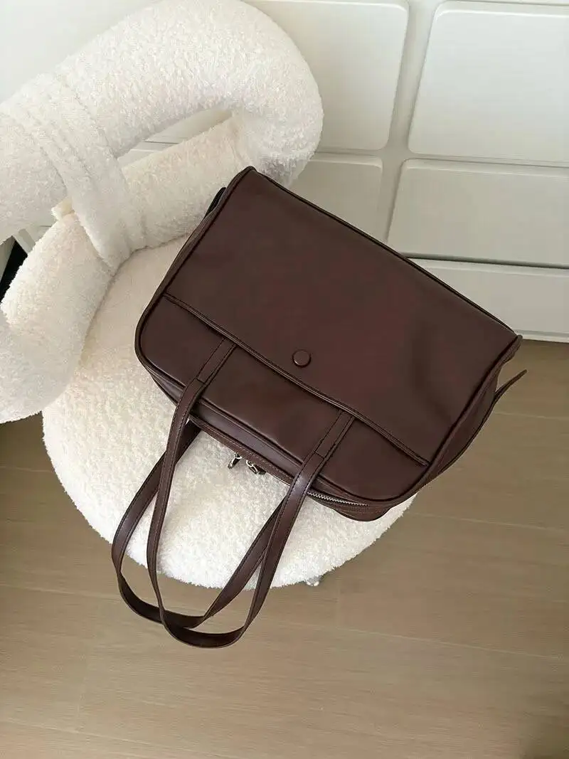 Bloom Retro Coffee Shoulder Bags Wallet Women Pu Leather Soft Bagutte Female Large Capacity Tote Bag Handbag Сумка Женская