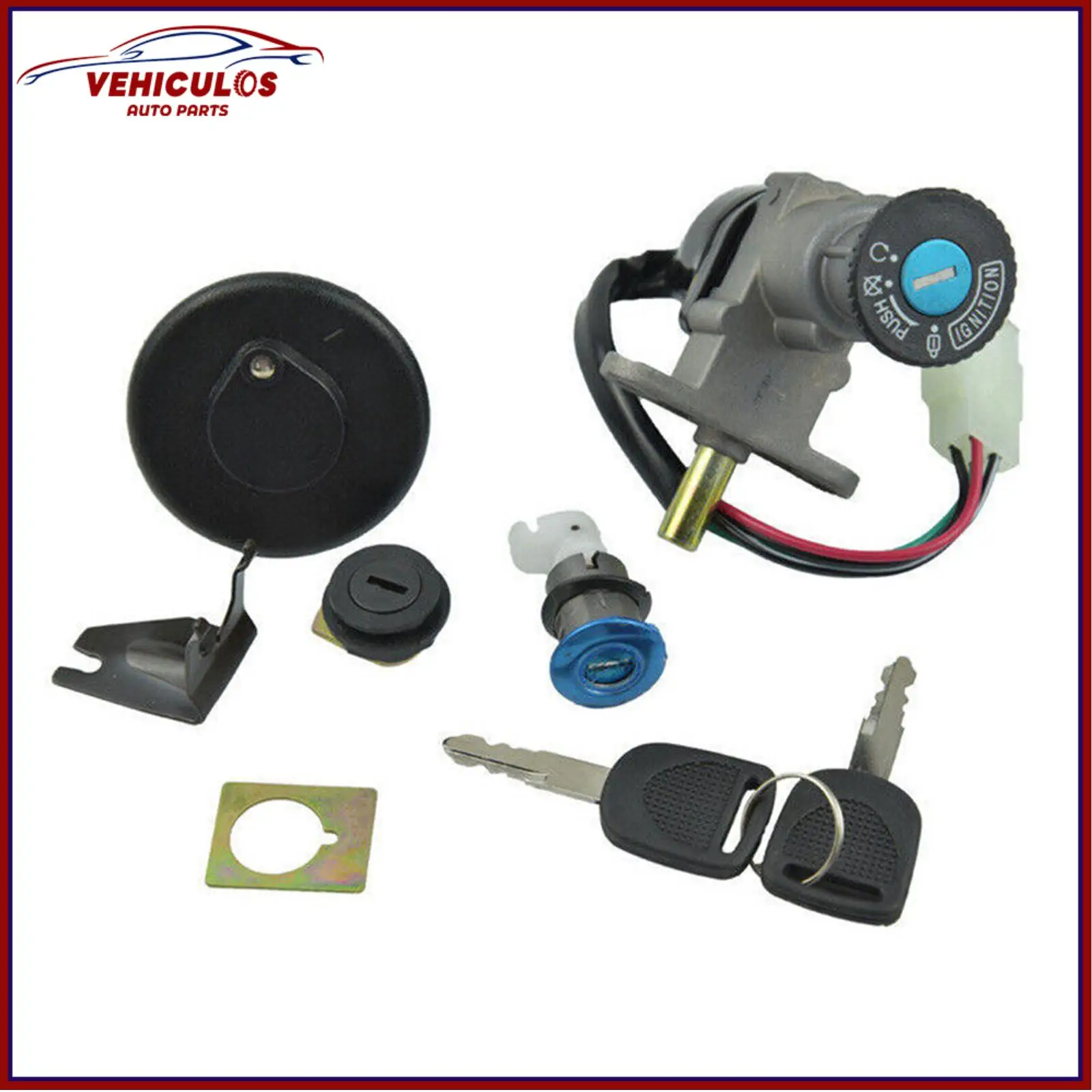 

Универсальная модифицированная крышка топливного газа мотоцикла VEHICULOS, набор ключей замка зажигания, превосходная безопасность, 100% новые аксессуары