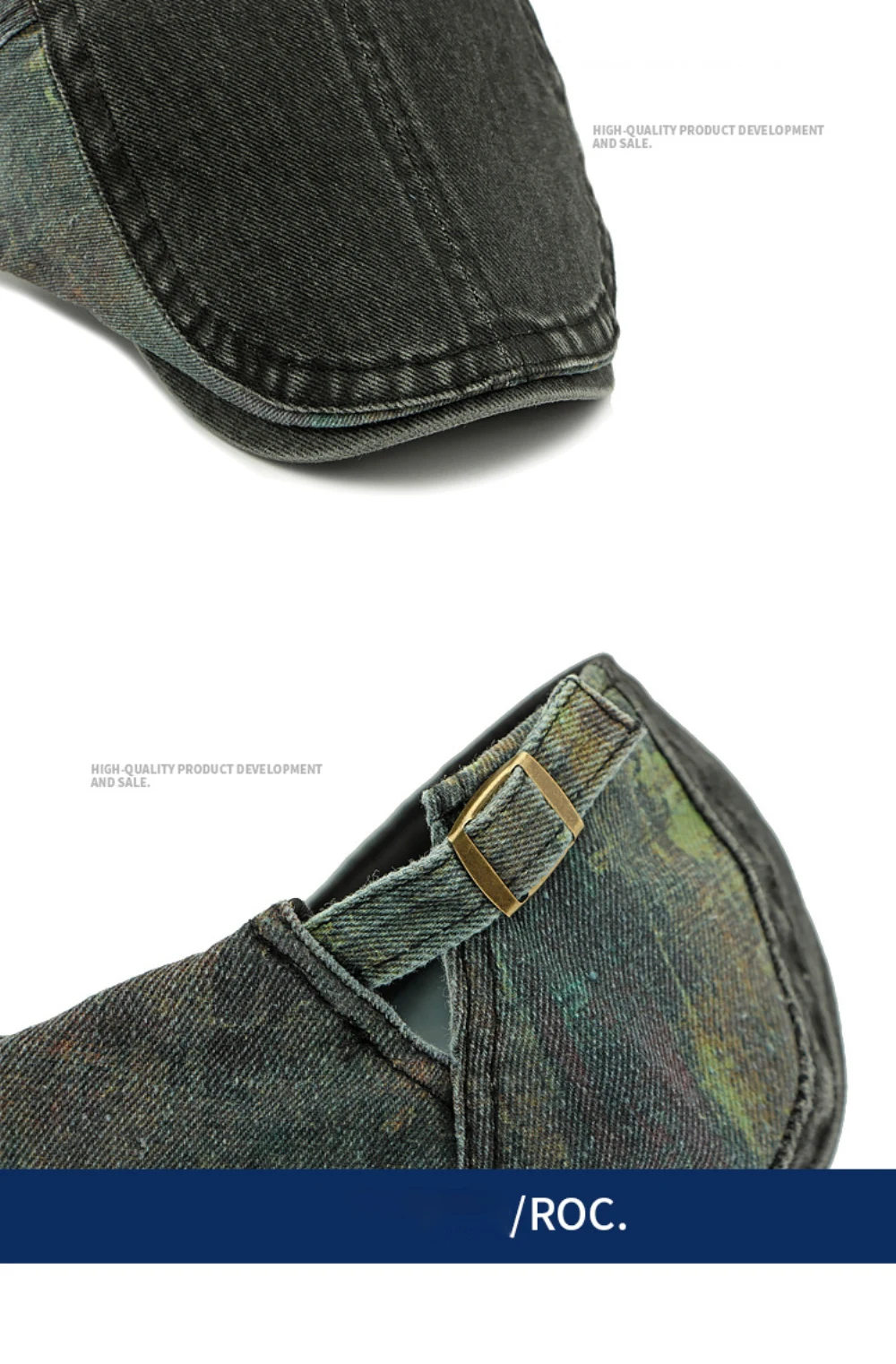 HT4788 Herren- und Damen-Baskenmützen für Frühling, Sommer und Herbst, Baumwollmütze im Retro-Patchwork-Stil, Künstler- und Malermütze, Unisex Ivy Flat Beret Cap – Detail 5