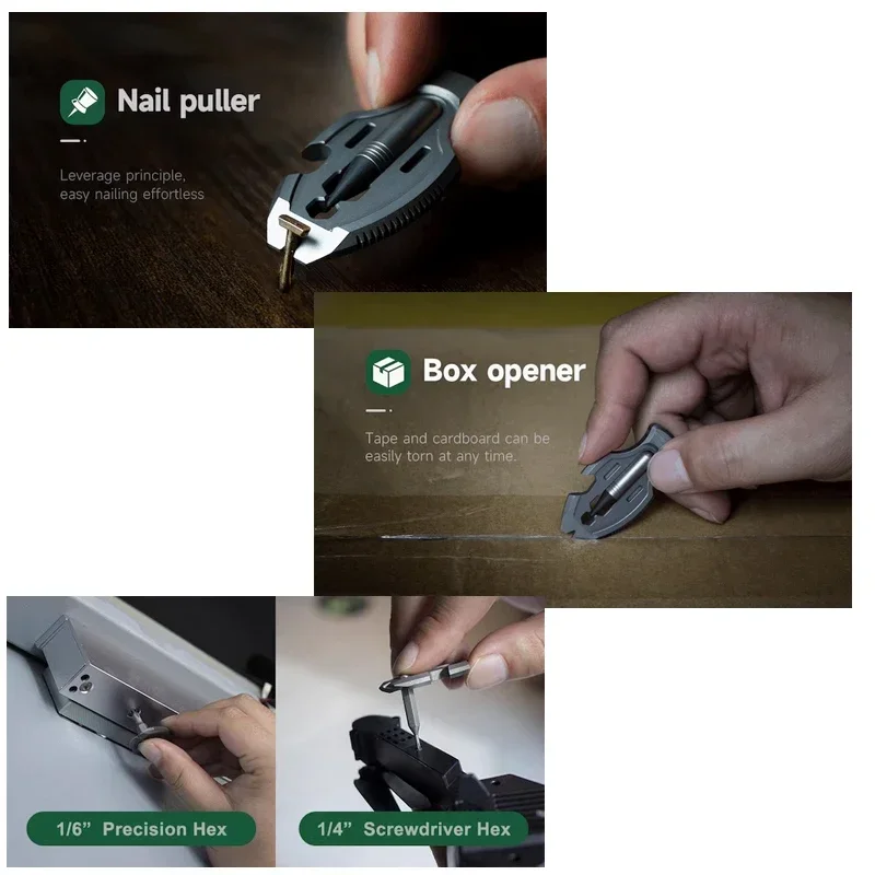 NEW Mini Crowbar Titanium Alloy Multifunctional EDC Tool Eternal Pen Nail Puller Bottle Opener Magnetic Suction Small Pendant