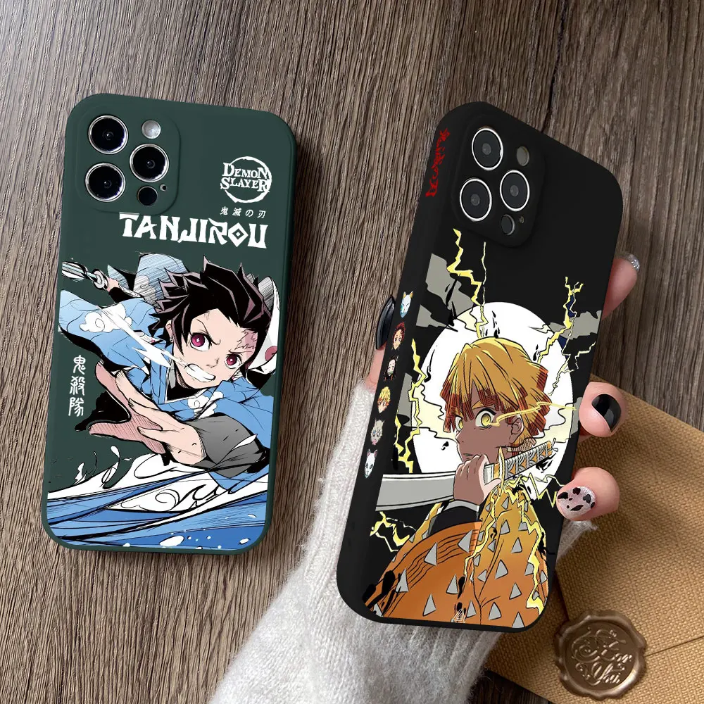 Tanjirou Demons Slayers Phone Case for Samsung Galaxy S26 S25 S24 S23 S22 S21 Ultra Plus 5G S20 FE Note20 Straight Edge Cover