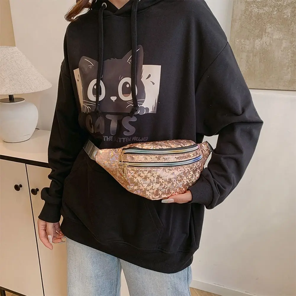 

Laser Belt Bag Waist Packs Bum Bag Glitter Holography Crossbody Shoulder Bags Waist Bag Travel Adjustable Shoulder Strap Bag