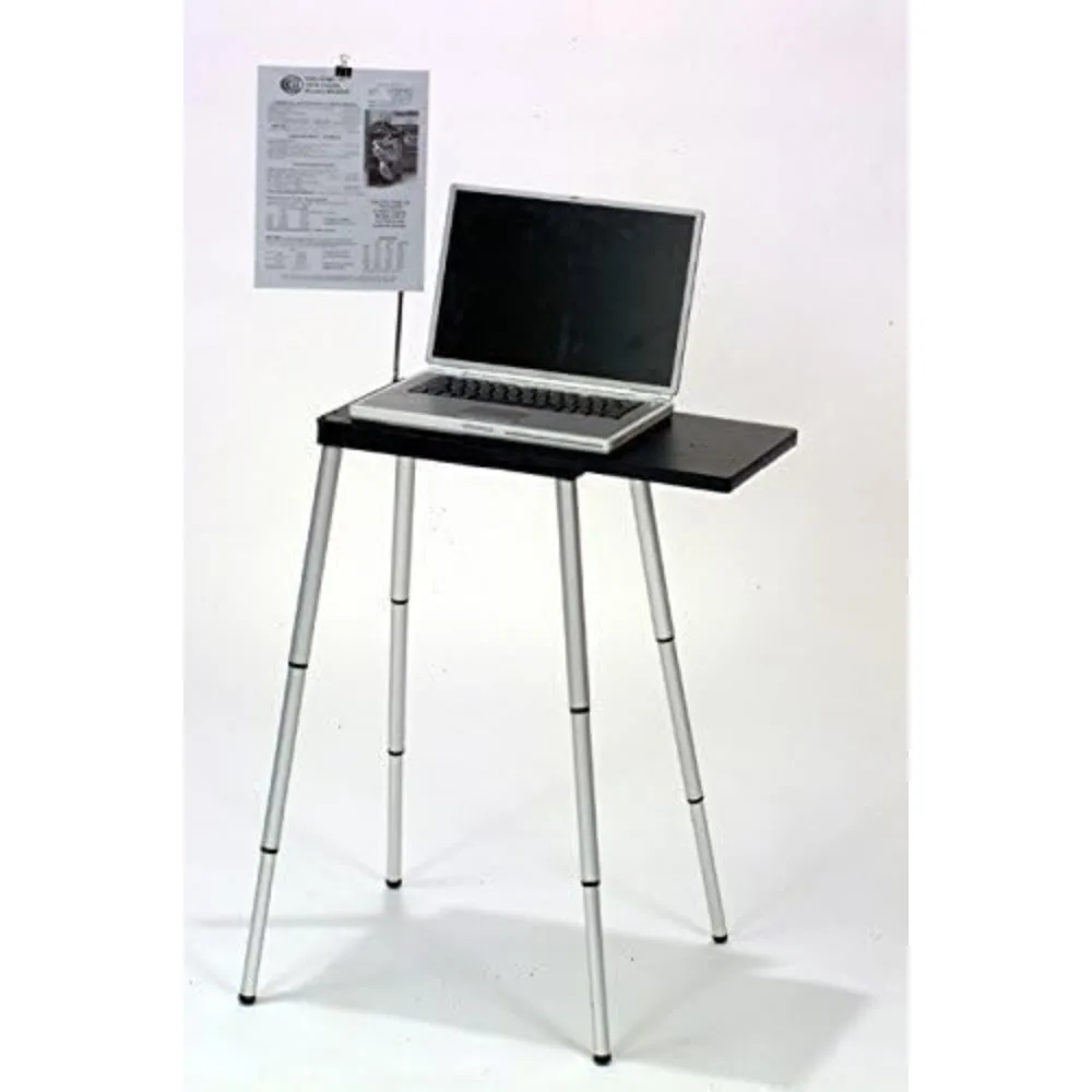 

Black Portable Compact Lightweight Adjustable Height Laptop Notebook Computer Stand Table