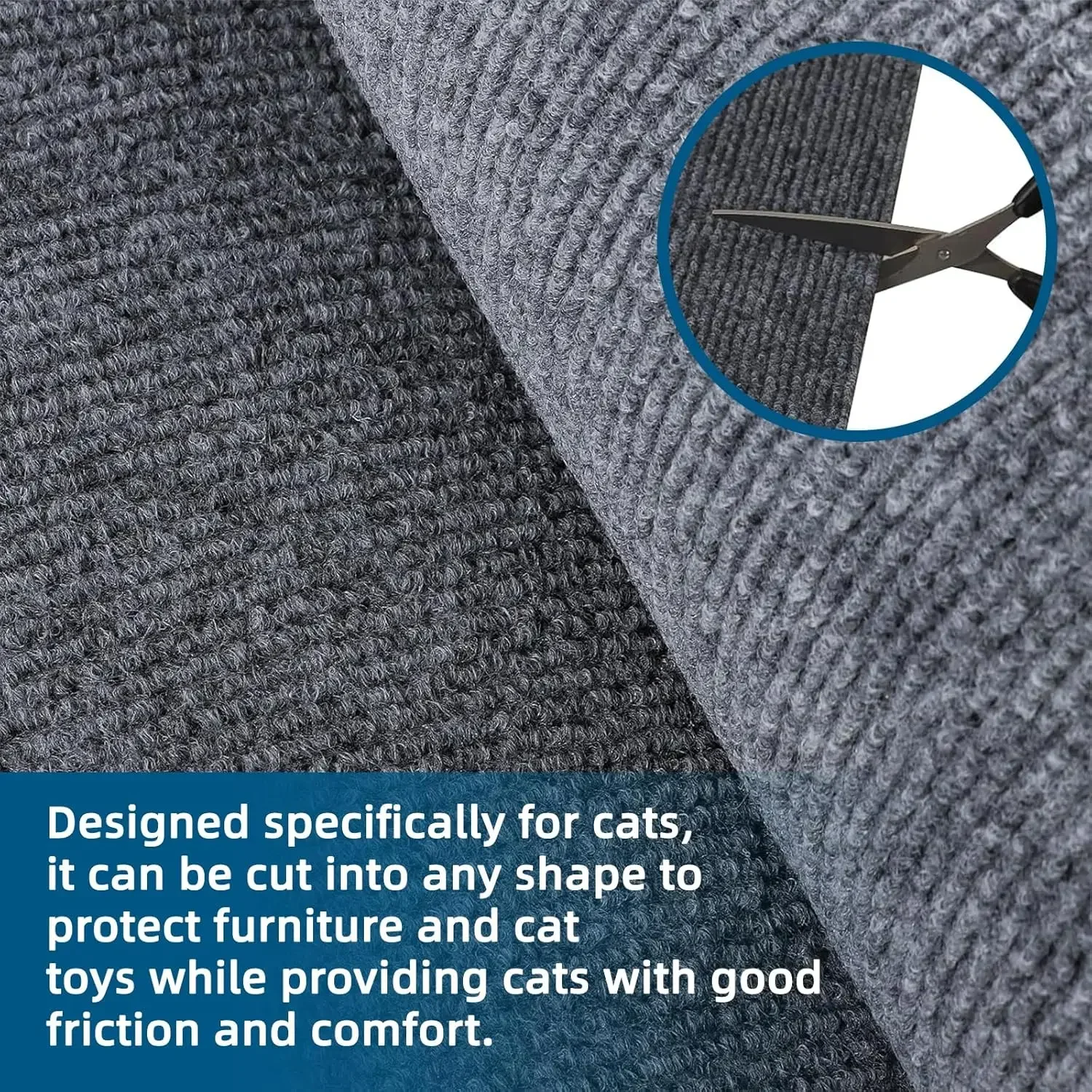 Ściana Anti Cat Scratch Sofa DIY Cats Scratch Board Sofa Protection Paws Sharpen Trimmable Self-adhesive Carpet Cats Scratch Board