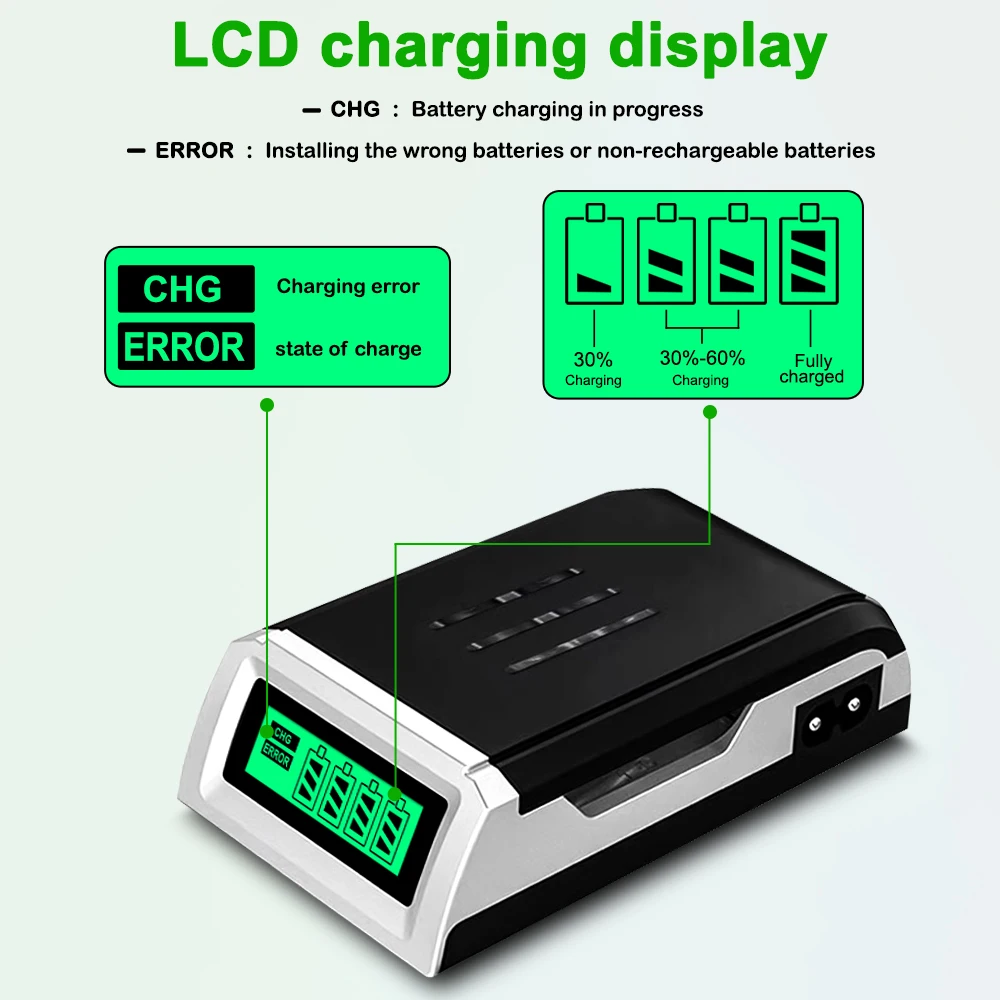 KEPTU 2200mAh 1.2V AA Rechargeable Battery+900mAh 1.2V AAA Battery Ni-MH Rechargeable AA AAA Batteries for Camera Toys