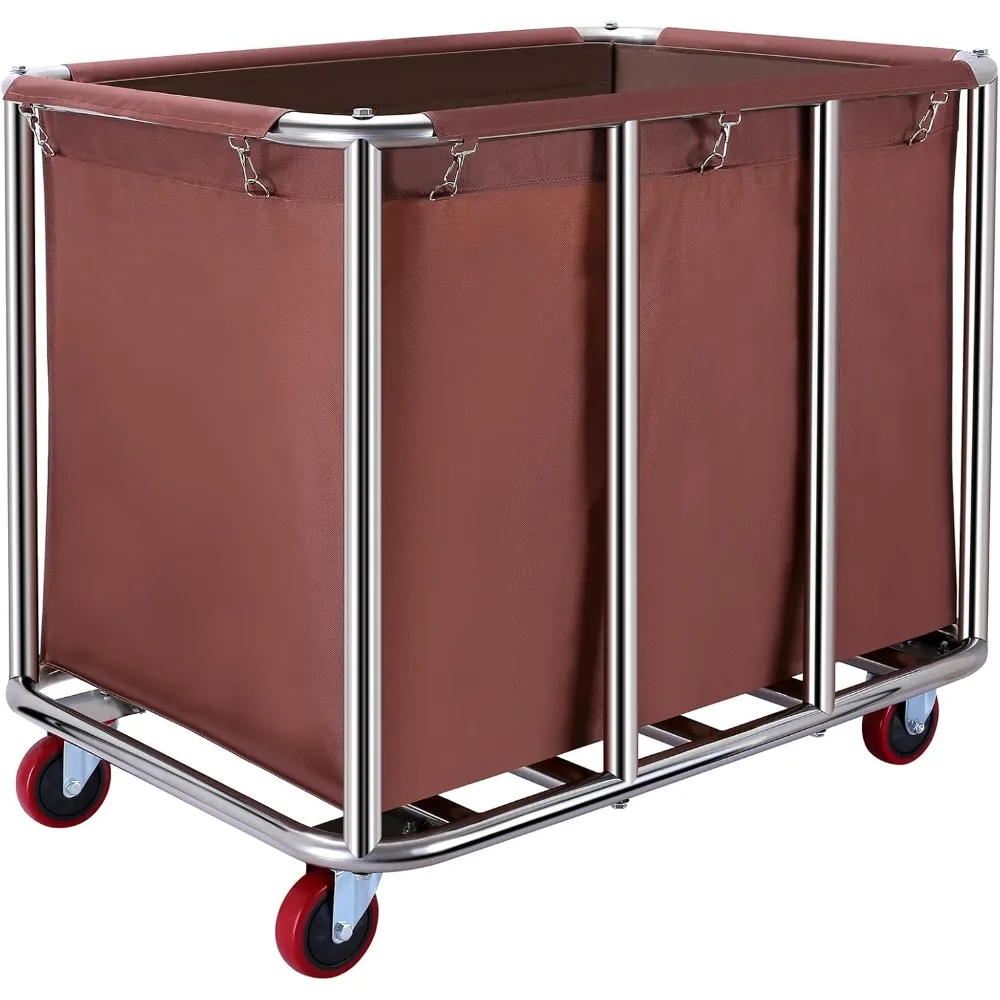 Commercial Laundry cart with Wheels,400L Large Laundry Basket with Wheels,Laundry Hamper on Wheels Heavy Duty