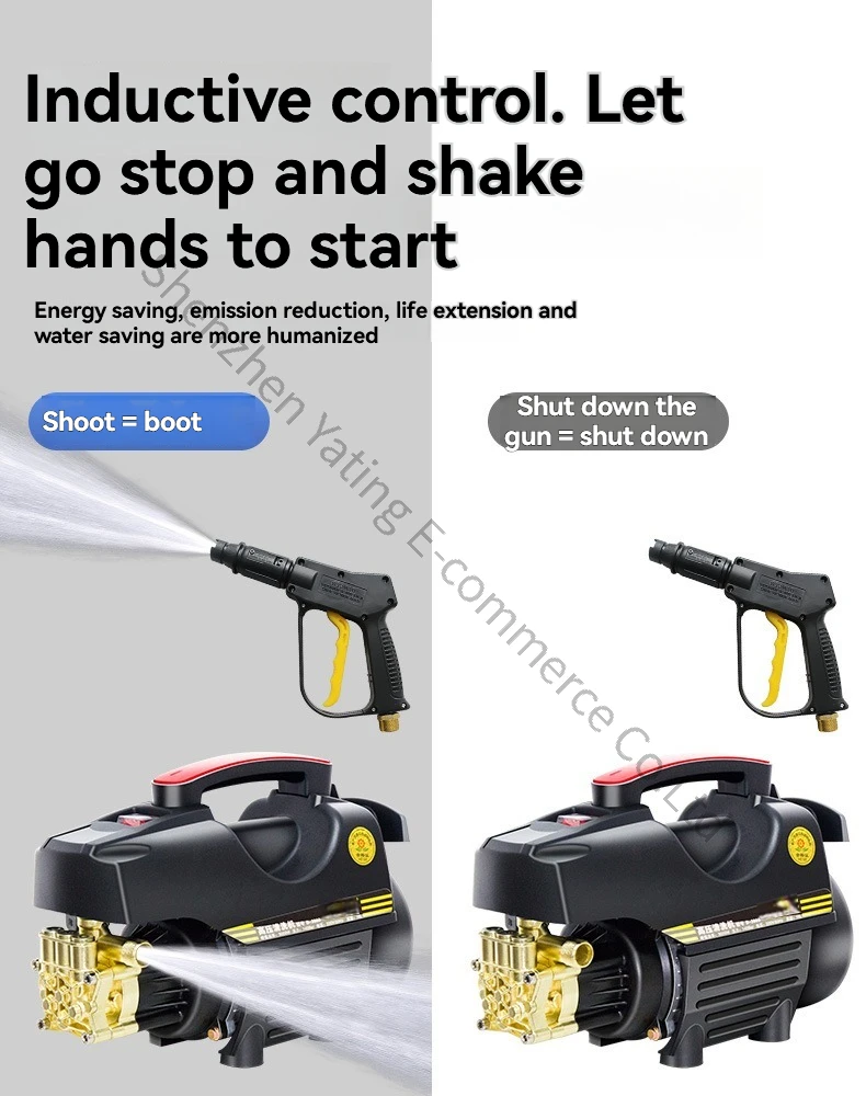 Car Washer High Pressure Car Washing Machine 220v High Pressure Water Gun Portable High Power Strong Cleaning Booster Water Pump