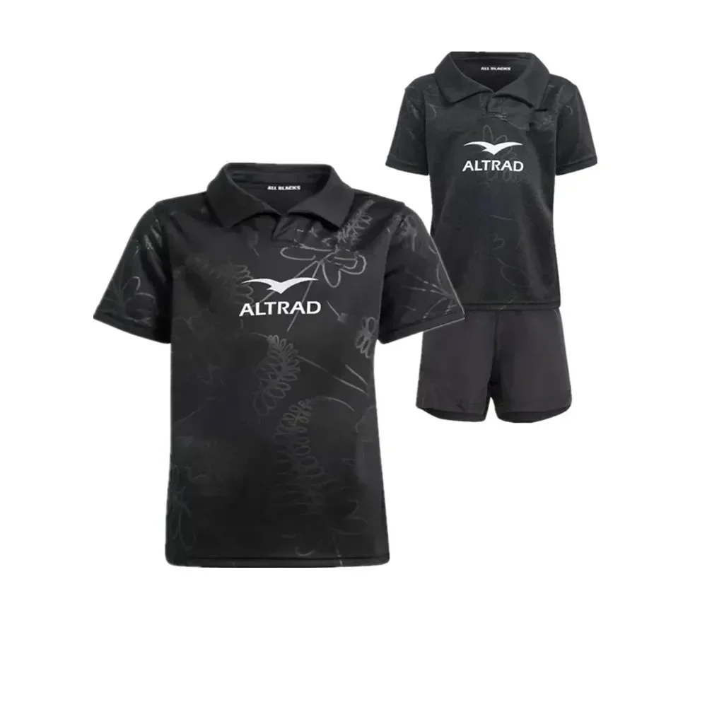 

20024 New Zealand All Blacks Rugby Jersey Kids - Men's Size: S-5XL（Print Custom Name Number）