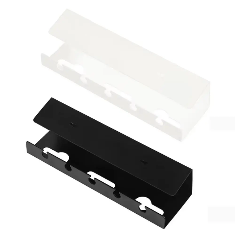 No Drilling Required Cable Management Tray Wear-resistant Under-Desk Mount Under Desk Cable Organizer Sturdy Spacious Design