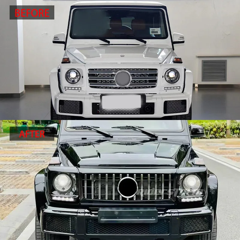Panamericana GT Vertical Slat Front Grille ABS Direct Replacement For Mercedes G Class W463 2004-2018 G500 G63 G55