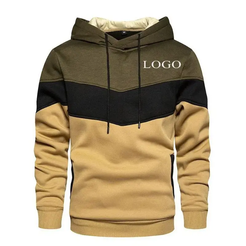 

Your own brand logo design/personalized image for men's and women's clothing DIY striped matching hoodies in different colors