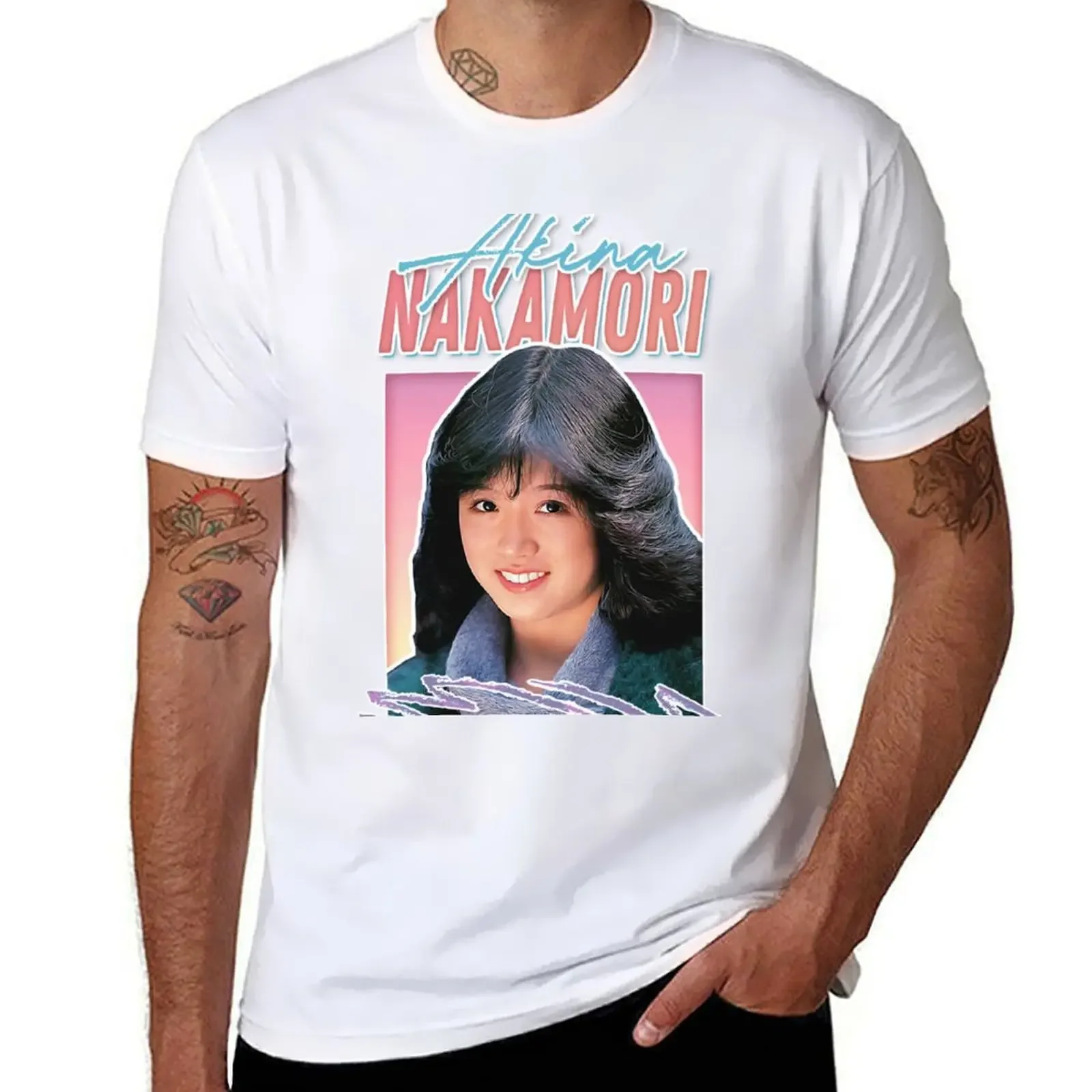 Akina Nakamori retro estilo J Pop música fã design clássico t-shirt, fãs de esportes, tops plus size, t-shirts masculinas, pesado