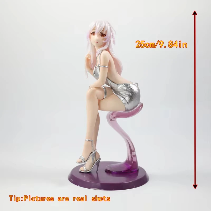 25cm Serinas Figure Sitting Pose Anime Figure Beauty Girl Figurine Gk Statue Model Doll Pvc Desk Collection Ornament Toys Gifts