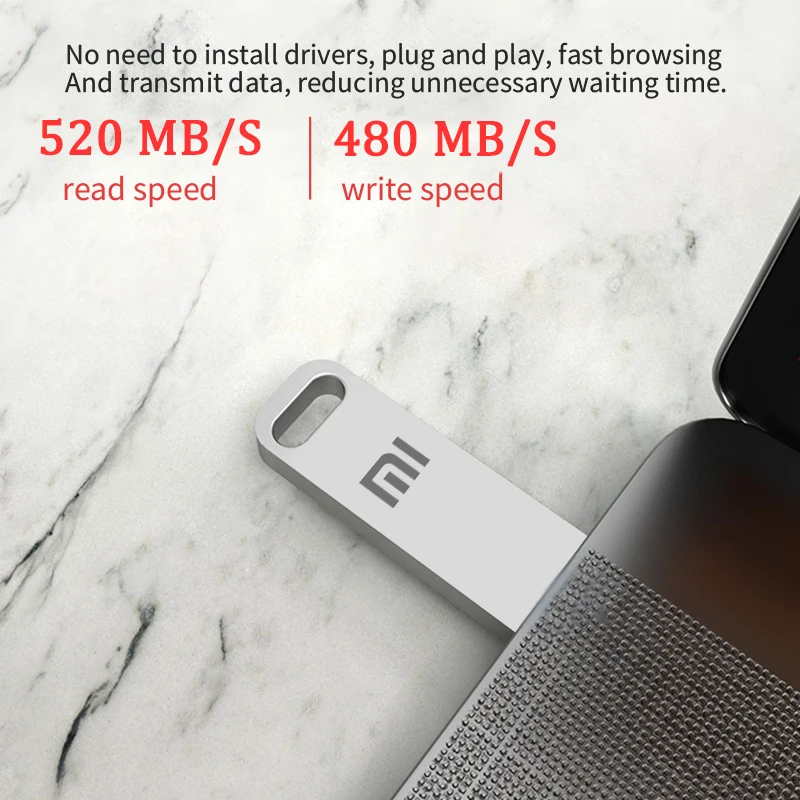 Xiaomi 2TB USB 3.2 Metal Flash Drive Super High Speed Transfer Mini U Disk Pen Drive Windows 11 Type C Memory Waterproof Disk image 3