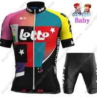 2025 Kids Lotto Team Cycling Jersey Set Boys Girls Cycling Clothing Children Road Bike Suit MTB Ropa Ciclismo