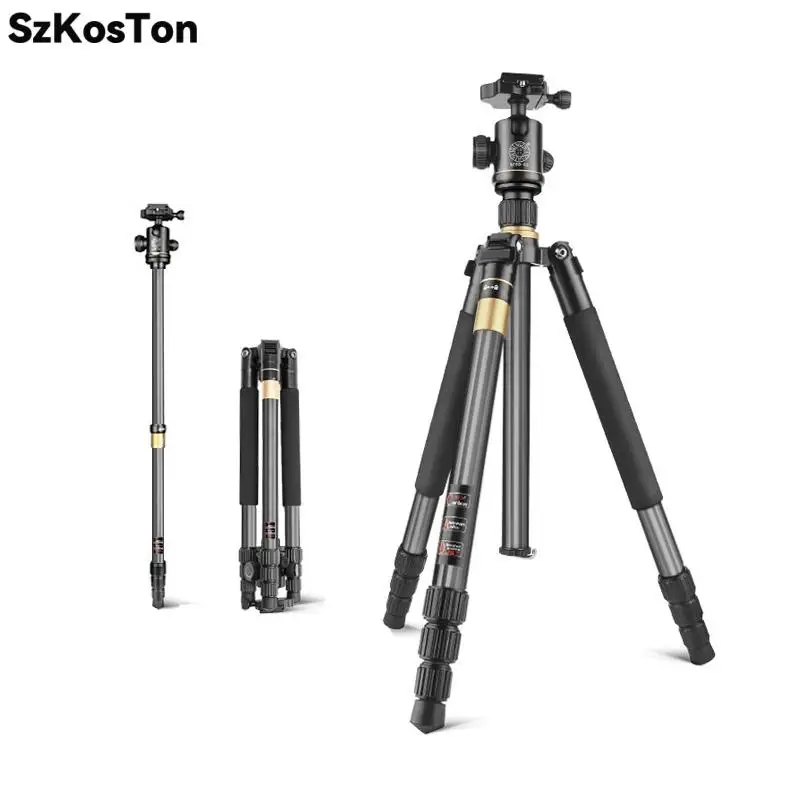 160CM Professional Portable Travel Carbon Fibre Camera Tripod And Pan Head for Nikon Sony SLR DSLR Digital Camera