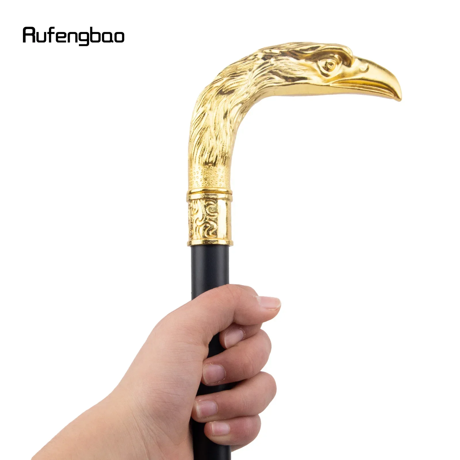 Golden Eagle Long Head Totem Relief Walking Cane Fashion Walking Stick Gentleman Crosier Knob Walking Stick 93cm