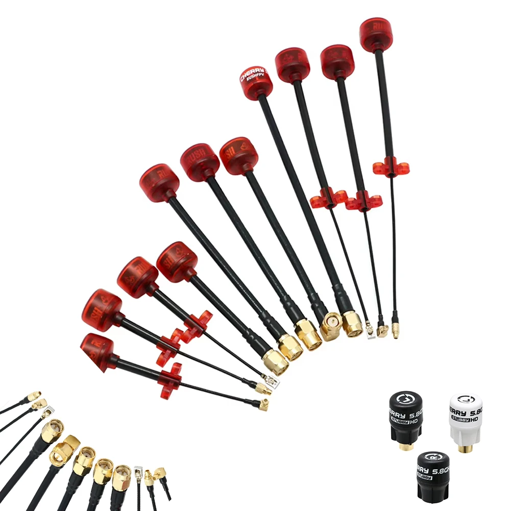 Rush Cherry FPV 5.8G Antenne LHCP RHCP Stubby Long Range SMA MMCX UFL Anschlussadapter für Racing Drone FPV-Brillen