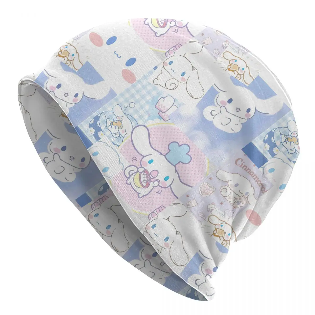 

Cinnamoroll Collage Bonnet Hats Autumn Winter Ski Skullies Beanies Hats Cute Cartoon for Men Women Spring Multifunction Caps