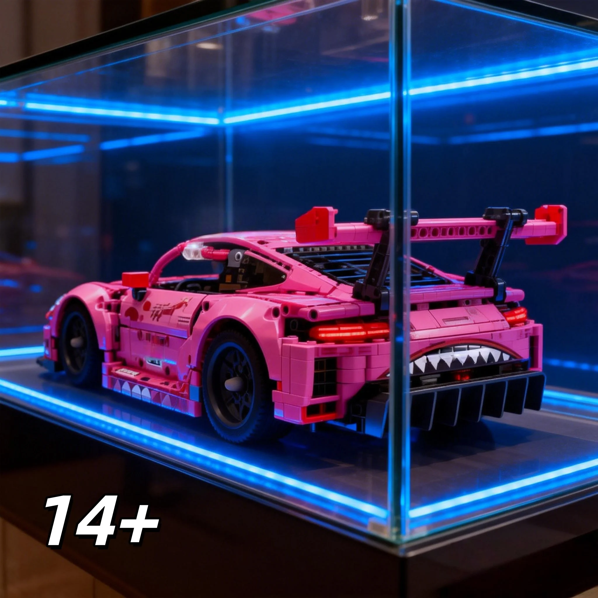 

2026 new pink supercar MOC building blocks difficult to assemble sports car model adult collectible decoration exclusive gift fo