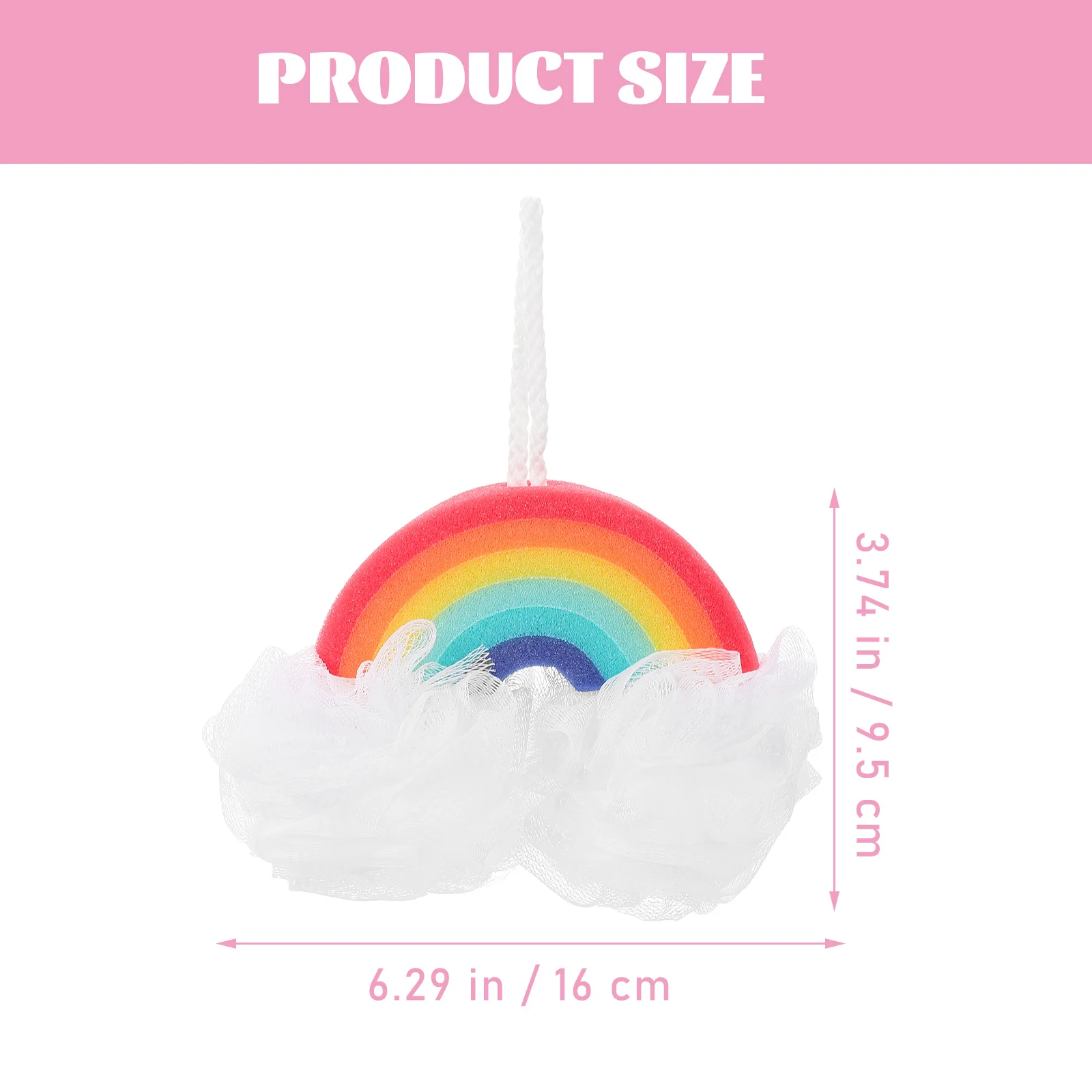 2Pcs Sponge Rainbow Bath Ball Batbroom Body Cleaner Body Scrubber Baby Shower Poufs Bath Mesh Ball Colorful Bathing  Mesh Balls